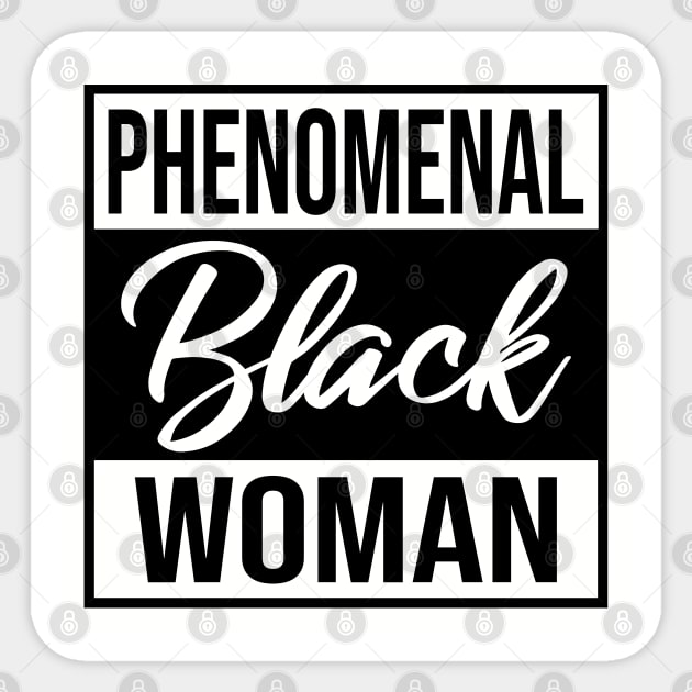 Phenomenal Black Woman Sticker by UrbanLifeApparel